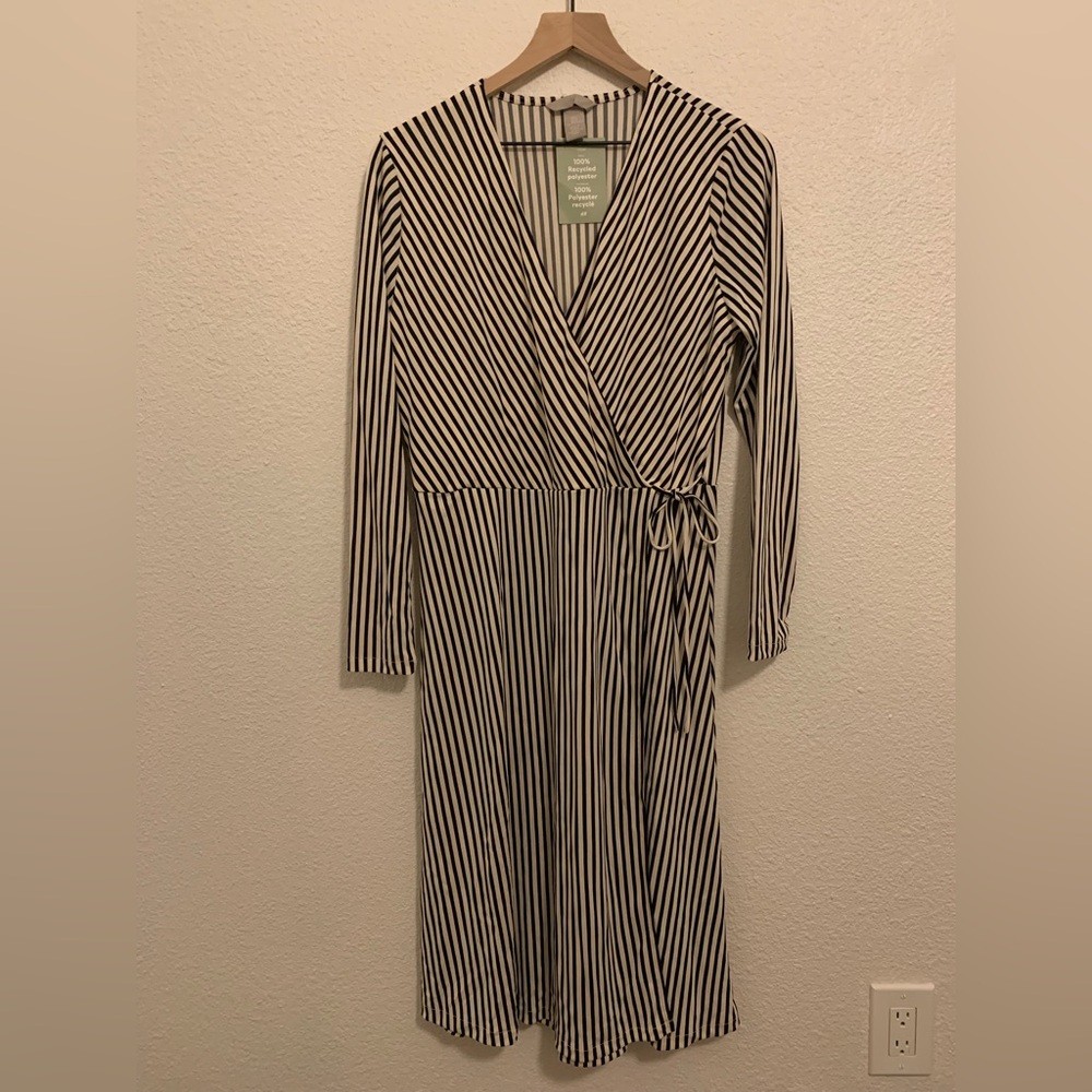H&M Black & White Stripe Dress